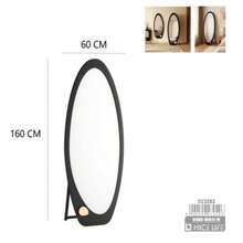 60*160cm Irregular Oval Full Length Mirror, Freestanding & Wall Mounted Dressing Mirror With MDF Frame, Decorative Full Body Mirror For Bedroom Entryway, Random Color Shipment - 60*160cm - View 10