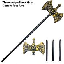 1pc Toy Prop 3-Section Grim Reaper Scythe Plastic Blow Molded Antique Style Large Scythe - Party Gift - Costume Accessory - Exquisite Gift - Mini Ornament - Birthday Gift - Holiday Gift - Christmas - Graduation Gift - April Fools' Day - Halloween - View 9