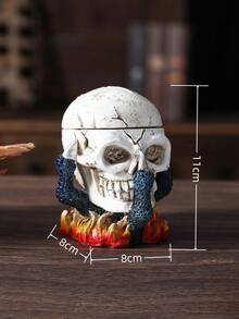 Halloween Skull Paint Palette Holder Gothic Skeleton Paint Storage Rack Eerie Paint Tray Storage Rack Suitable For Acrylic Watercolor Oil Paint Witch Style Art Supplies Desktop Decoration Painting Enthusiast Gift Day Of The Dead Decor - Multicolor - View 9