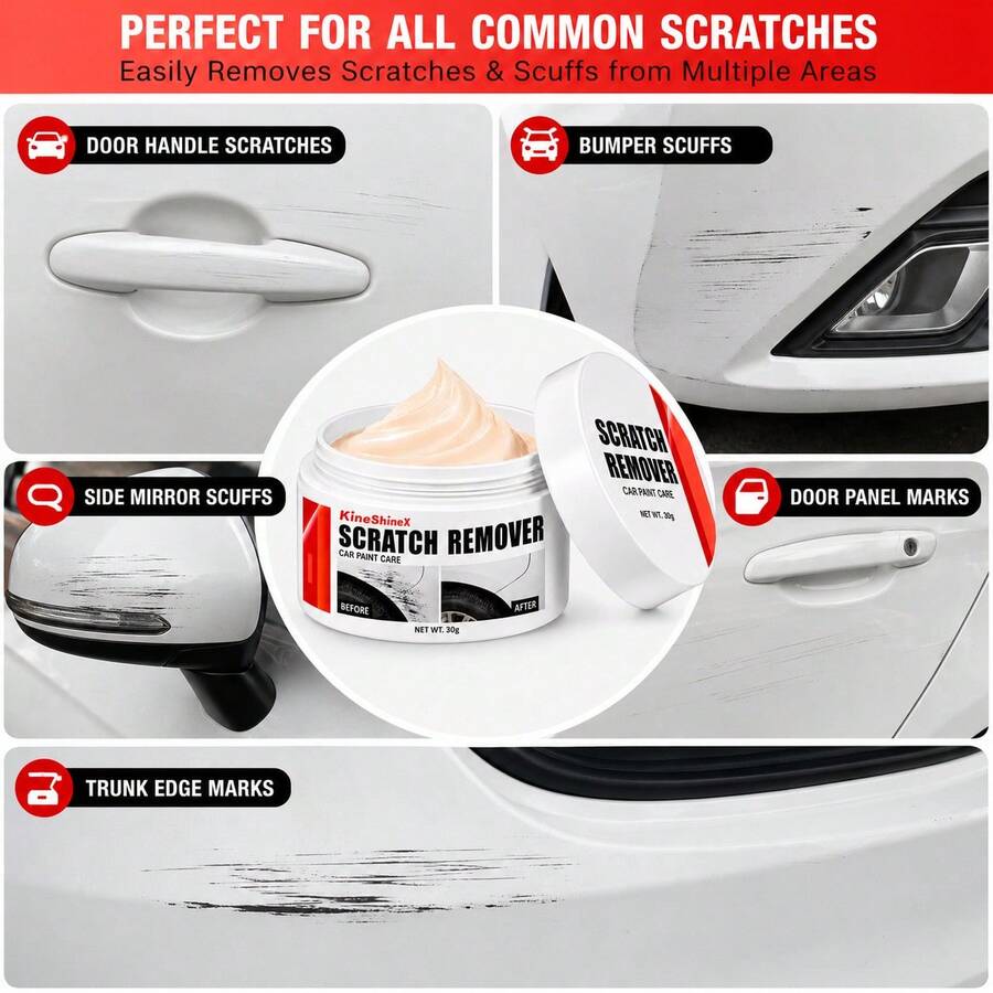 30ml Car Scratch Repair Paste, Polishing Wax For Removing Light Car Paint Scratches, Repairing Fine Marks On Car Surface, Suitable For Car Owners To Perform Car Paint Maintenance