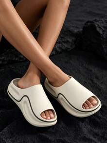 Fashionable Multi-Functional Spring/Summer Unisex Sandals, Comfortable To Wear, Suitable For Long-Term Use Without Causing Foot Fatigue, Quiet And Durable Sole, Essential For Home, Hotel Or Office - White - View 3