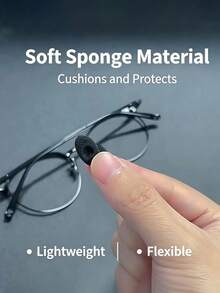 12/2pcs Soft Nose Pads For Glasses, Pressure-Relieving Anti-Slip Nose Pad Covers, Mark-Free Slow Rebound Nose Pads, Prevent Nose Injury From Impact - Multicolor - View 6