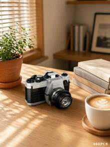 627pcs Vintage SLR Camera Building Blocks, Retro Film Camera Model Bricks, Simulated Vintage Photography Equipment Assembly Kit, Classic Camera Replica Decor, Desktop Display Decorative Model, Collectible Toy For Photography Enthusiasts - Multiple Colors - View 8