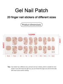 Semi Cured Gel Nail Strips, 20Pcs Long Lasting Salon Quality Wraps, Easy Apply & Remove Gel Nail Stickers With UV Light - Multicolor - View 4