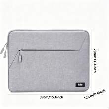14 Inch Laptop Sleeve With Multiple Storage Pockets, Smooth Fabric Zipper Laptop Protective Case, Compatible With 14 Inch Windows Laptop, Minimalist Portable, Suitable For Business Travel And Daily Use, Grey - 14-inch - View 7