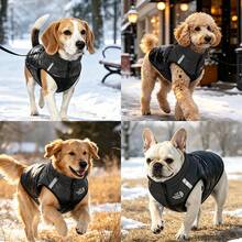 Shiny Pet Winter Thickened Padded Vest, Reflective Strip Night Walking Super Windproof Warm Dog Coat, Back Leash Ring For Small And Medium Dogs, Schnauzer Autumn/Winter Sleeveless Padded Coat - Black - View 8
