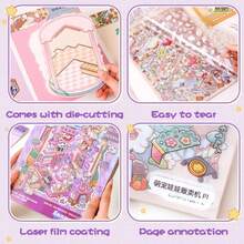 Large Size Decorative DIY House Stickers, Landscape Stickers, Includes Plastic Tweezers, Scene Stickers (6 Extra Large Scenes, 9 Material Sheets, 2 Reference Images), 3D Miniature House Scene Stickers, DIY Planner Stickers, Educational Toy Stickers, Landscape Stickers, Manual Stickers, Hand-Classified House Scene Stickers, Reusable, Multiple Sizes Available - Multicolor - View 7