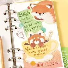 Irregular Shaped Sticky Notes BOBO Station Animal Pattern Planner Decoration DIY Material Writing Paper, Suitable For Notebooks, Diaries, Planners, Back To School Season, School Opening Season - one-size - View 5