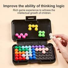 Pyramid Bead Smart Children's Puzzle Board, Train Children's Logical Thinking Ability, Children's Interactive Game For Parents, Family Board Game, Early Education Game, Relieve Stress And Train Brain, Suitable For Children And Teenagers, Christmas Gift, Some Colors Random - Multicolor - View 1