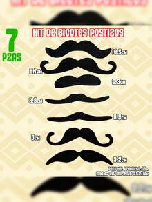 Costume Facial Hair & Wigs - Black - View 3