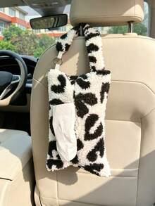 1PC Plush Hanging Tissue Box, Soft Skin-Friendly Material, Cute Car Storage Decor, Car Tissue Storage Box - Tissue Box - View 10