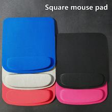 5/3/1pc Non-Slip Ergonomic Mouse Pad With Wrist Rest, Suitable For Office Use, Non-Slip Base, Square Design, Stable Cursor Control, Layered EVA And Fabric Material, Comfortable Office Wrist Support Accessory - View 1