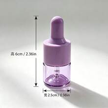 2‑Pack 5ml Random Multi‑Color Glass Dropper Bottles, Cosmetic Vials For Essential Oils, Serums & Facial Liquids, Travel Bottle Set - View 4