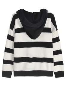 YCYC Autumn/Winter New Fresh Style Long Sleeve Hooded Sweater - Black - View 2