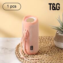 Speaker Bluetooth Portabel T&G227 Berbahan Kain, Subwoofer Nirkabel Tahan Air dengan Lampu Ambient RGB Berwarna-warni, Mendukung Kartu TF dan Pemutaran USB, Speaker Portabel Genggam untuk Bersepeda di Luar Ruangan, Berkemah, Pesta, Speaker Mini Komputer Desktop - View 11