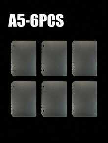 6pcs A5 A6 A7 Transparent Frosted Loose Leaf Binder Dividers, Seal Book Covers, Sticker Backing, Sticker Album, Culture Stamp Pages, Stamp Album Refill Pages, 3D Sticker Book Boards, Sticker Books, Used For Sticker Book Making, Book Covers, Office Stationery Supplies - 6pcs - View 15