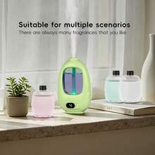 | Diffuseur d'aromathérapie intelligent pour la maison | Nouveau modèle 2026 Diffuseur d'arôme intelligent vert olive | 9 modes de brumisation + fonction de minuterie | Rechargeable USB avec longue durée de batterie | Convient pour hôtel/chambre/salle de bain | Parfum durable pour rafraîchir l'air | Double usage sur bureau/monté au mur | Design à la mode en matériau ABS durable | Lumière de nuit sept couleurs pour une atmosphère romantique | Cadeau de vacances idéal - Vert - Voir 5