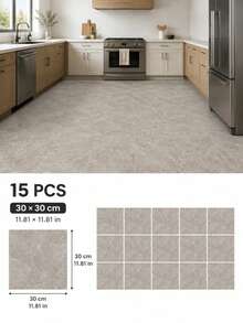 SUPSTICKER Marble Pattern Floor Tile Stickers, Matte PVC, Peel And Stick, 5 Or 15pcs, 15/20/30cm, For Kitchen, Bathroom And Entryway - Marble Pattern - View 28