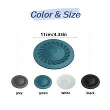 1/3pcs 2-In-1 Silicone Drain Stopper With Filter - Hair Catcher For Bathroom, Bathtub, Sink - Kitchen, Bathroom, Laundry Floor, Spa, Filter, Home Accessories Anti-Slip Cover - Multicolor - View 10