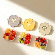 Hộp cơm Bento cho người lớn, hộp đựng bữa trưa PP dùng được trong lò vi sóng, hộp đựng salad chia ngăn chống rò rỉ, hộp đựng bữa trưa nhỏ có nắp, hộp đựng trái cây chia ngăn cho hộp cơm, hộp cơm mini dẹt cho học sinh đi học - Nhiều màu - Xem 4