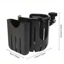 Electric Scooter Water Cup Holder 2-In-1 Phone Storage Rack, Universal Handlebar Beverage Milk Tea Cup Holder, Stable Anti-Tip Quick Installation, Space-Saving, For Delivery Commute Travel, Holds Water Cup And Phone, Riding Accessories, Bracket Accessories - Multicolor - View 9