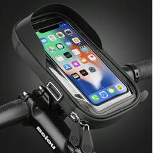 1pc Bicycle Phone Holder, Motorcycle Handlebar Bag, Bicycle Handlebar Phone Mount With TPU Touchscreen Protector, Suitable For 4.5-6.4 Inch Phones - Multicolor - View 6