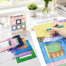 6/12/30PCS Diamond Painting Release Film 4x4 Inch 10cm Reusable Plastic Protective Frame Cover ,Drawing Bean Frame Film 6 Patterns - View 11