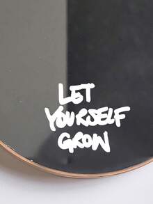1PC"LET YOURSELF GROW" Self-Growth Motivational Quote Vinyl Decal For Bathroom Vanity Mirror Home Decor - A - View 3