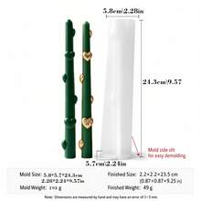 Long Stem Candle Silicone Mold, Straight Tapered Candle Holder Shape, Perfect For Decorative Dinner Candles, Wedding Centerpieces And Christmas Candle Making - Long Taper Candle Silicone Mold - View 9