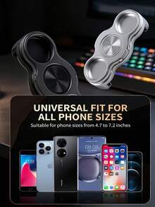 KELEEL Giá đỡ điện thoại xoay 360° vòng kép 3 ngón tay, giá đỡ kẹp lưng từ tính đa năng xoay gập, giá đỡ điện thoại di động tương thích với smartphone, dùng cho ô tô và văn phòng - Nhiều màu - Xem 10
