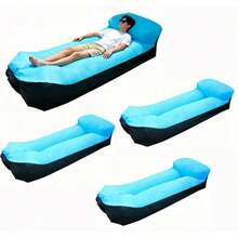 2pcs Inflatable Lounge Chair Air Sofa Bed, Includes 1 Sofa + 1 Storage Bag, Inflatable Sofa Suitable For Camping, Home Movie Watching, Perfect For Beach Chair, Leak-Proof, Suitable For Indoor And Outdoor, Beach, Hiking - A - View 7