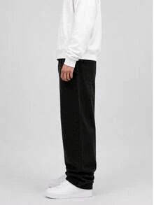 Men's Casual Versatile Daily Wear Jeans - Black - View 5