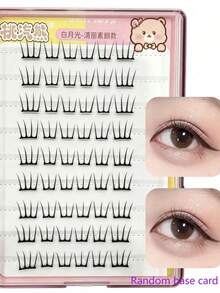 Korean Girl Group Style Self-Adhesive False Eyelashes, Multi-Specification 108/60/48/36 Clusters, Glue-Free C-Curl Segmented False Eyelashes With Built-In Transparent Adhesive Strip, 9-12mm, Suitable For Beginners' Daily Makeup - View 10