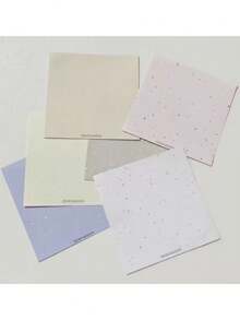 3 Random Korean-Style Colorful Ink Splatter Dot Sticky Note Pads, Solid Color Blank Square Portable Memo Pads, Minimalist Lineless Sticky Notes, Student Diary Hand-Drawn Doodle Blank Memo Pads, Small Notebooks, Back To School - Notepad - View 4