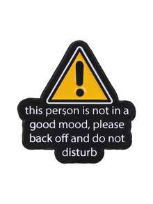 Warning Sign Funny Quote Enamel Pin, Sarcastic Text Lapel Brooch For Backpack Jacket - Multicolor - View 10