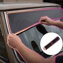 Matte Black 150cm Matte Black Car Front Windshield Sunshade Sticker Racing Style Anti-UV Sun-Blocking Strip Self-Adhesive Windshield Window Sunshade Film Modification Decorative Car Sticker - Solid Black - View 3