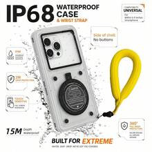 Funda impermeable universal de 6.9 pulgadas para teléfono, compatible con pantalla táctil, soporte integrado, a prueba de golpes y caídas, se adapta a todos los teléfonos inteligentes, regalo ideal para entusiastas de deportes acuáticos - Multicolor - Ver 20