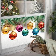 1pc Christmas Tree Branch & Colorful Ball PVC Glass Sticker, Window Glass Decor, Home Decoration Sticker - one-size - View 5