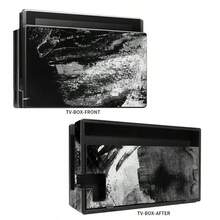Black & White Abstract Oil Painting Texture Pattern Sticker Set Compatible With Switch Console, Controller And Dock, Vinyl Protective Skin, Waterproof, Scratch-Resistant, Removable, No Residue - View 2