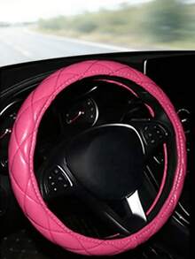 1PC Leather Casual Steering Wheel Cover - Multicolor - View 12