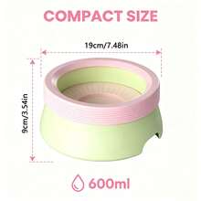 Anti-Black Chin Pet Water Bowl, Gravity-Controlled Low-Splash Cat Water Bowl, Removable And Washable, 600ml Pet Water Bowl, Suitable For Cats And Small Dogs - 600ml - View 7