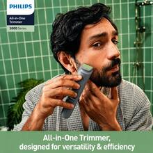 Philips Norelco All-In-One Seri 3000 7 In 1 Trimmer, Alat Cukur Jenggot & Rambut Pria untuk Penggunaan Basah & Kering, Pisau yang Mengasah Sendiri dan Ramah Kulit - Beraneka warna - View 3