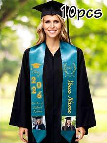Custom Text And Photo Graduation Sash,Custom Stoles For Graduation 2026,Custom Picture Class Of 2026 Sash,Customizable Graduation Sash,Birthday Gifts. - Style a - View 14