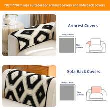 SANMOSPIN 1PC Solid Color Plush Sofa Cover - Modern Non-Slip Warm Sofa Protector, Soft Cotton Plush Material Sofa Pad, Suitable For 1-4 Seater Sofas - Machine Washable Polyester Home Decor - Black - View 13