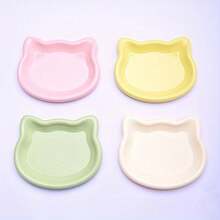 1/4 Packs - Colorful Plastic Cat Bowl, Cartoon Cat Shape, Protects Cat's Whiskers, Prevents Black Chin, Also Suitable For Small Dogs - Can Hold Dry/Wet Food And Water - Easy To Clean, Can Hold Dry Food, Snacks, And Canned Wet Food - 300ml - View 7