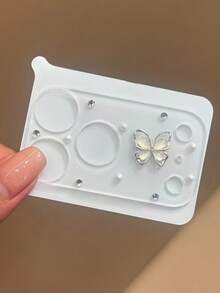 Luxury Fashion 3D Sparkling Rhinestone Butterfly Pearl Transparent Camera Protector Compatible With IPhone 18 Pro Max 18 Pro 17 Pro Max 17 Pro Lens Film Anti Drop Protective Cap - Butterfly - View 5