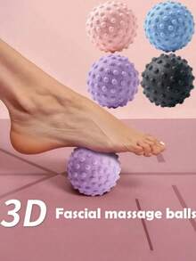 1pc Spiky Massage Ball, Foot, Back And Hand Trigger Point Massage Roller, Deep Tissue Muscle Massage Tool, Suitable For Yoga, Fitness And Recovery - Multicolor - View 4