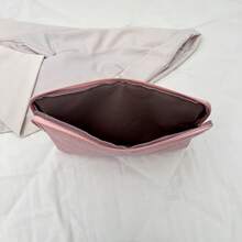 Funda para portátil de unicolor, minimalista y de lujo, bolsa de almacenamiento multiusos para portátil y tableta, bolsa para ordenador - Rosa - Ver 8