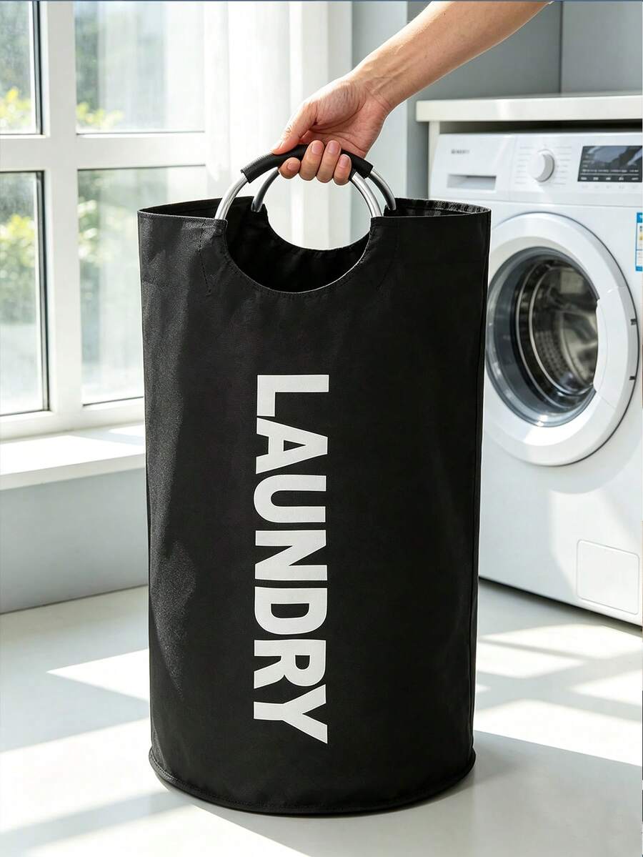 Keranjang Cucian Portabel Kapasitas Besar 95L dari Kain Tebal Ergonomis, Tas Pakaian Kotor Multifungsi Unisex, Cocok untuk Transportasi di Toko Laundry, Penyimpanan Pakaian, dan Tempat Penyimpanan di Kamar Mandi. - MultiWarna - View 1