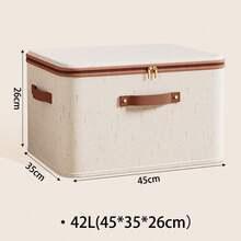 Foldable Fabric Storage Box With Zipper Lid, Washable Large Capacity Clothing Storage Bin, Dust-Proof Wardrobe Organizer, Stackable Storage Box, Suitable For Closet, Cabinet, Shelf, Under Bed, Bedroom Dorm, Used For Clothing, Bedding, Blanket, Toy Classification - Multicolor - View 8